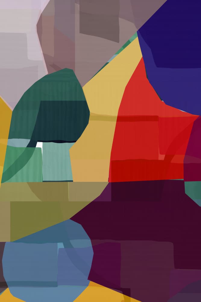 Vibrant Abstract Shapes by cartissi — canvas wall art