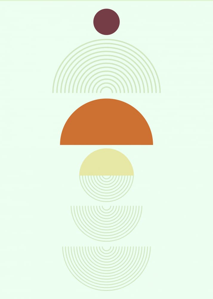Geometric Earth Arcs by Sue Skellern — canvas wall art