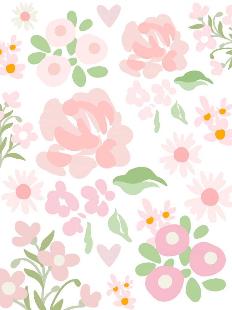 Gentle Pink Blooms by Mathieu jeuf — canvas wall art