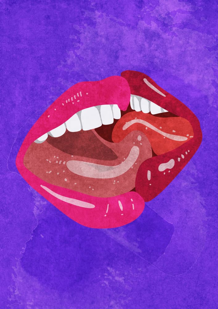 Kissing by Raissa Oltmanns — canvas wall art