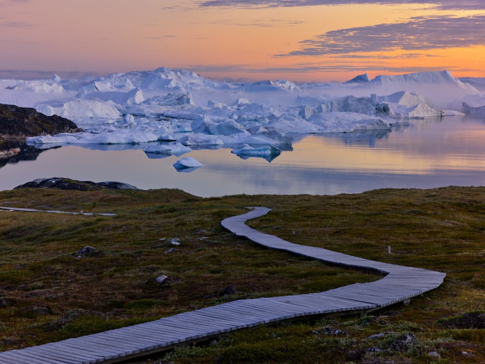 Arctic Path to Icebergs by James Zhen Yu — canvas wall art