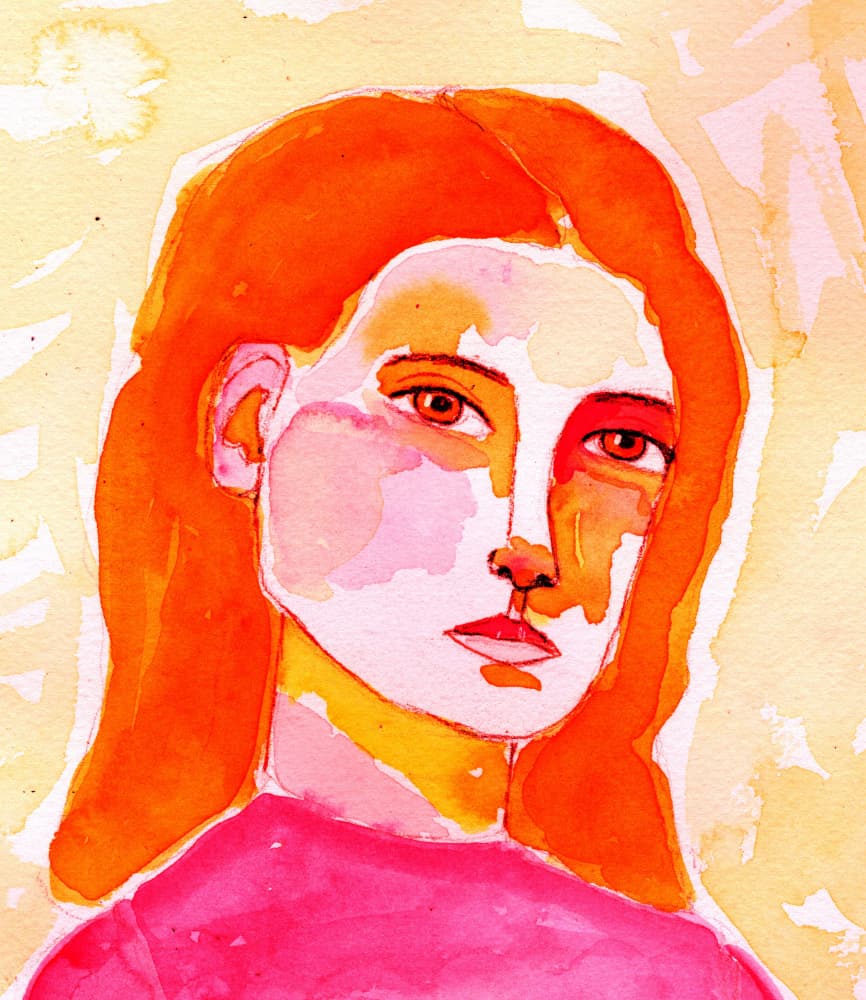 Colorful Woman Painting by Sharyn Bursic — canvas wall art