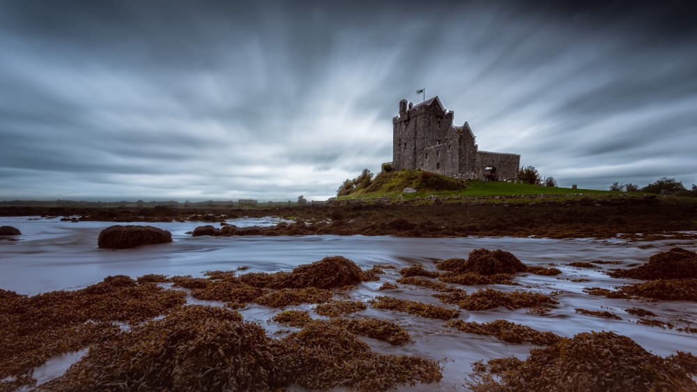 Rugged Irish Castle Coast by Jean Vandijck — canvas wall art