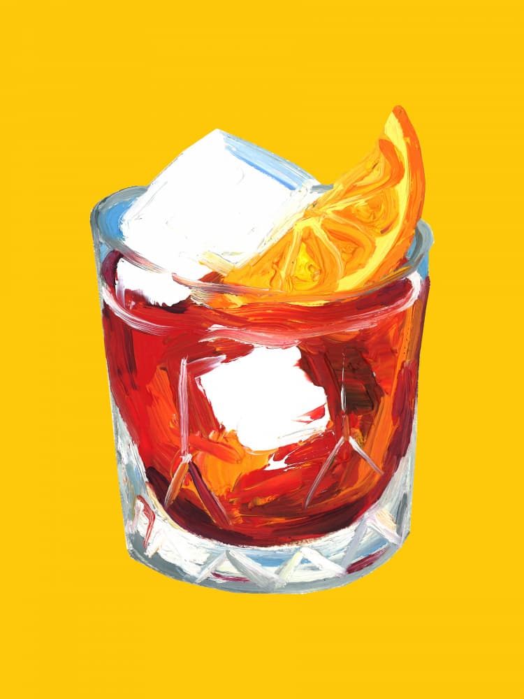 Refreshing Red Aperitif by Alice Straker — canvas wall art