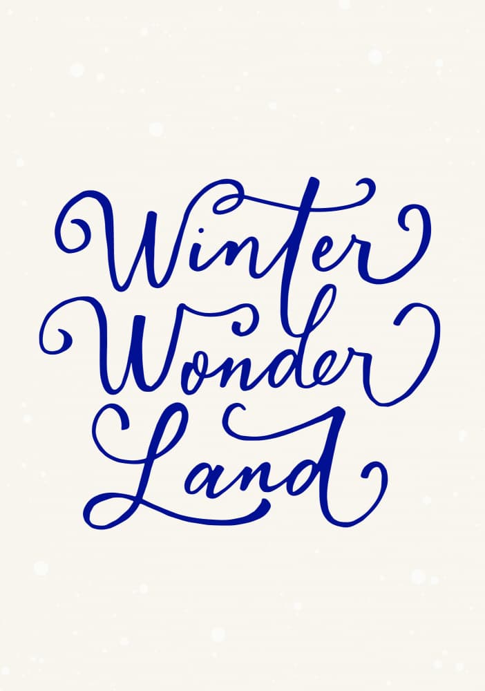 Winter Wonderland Script by Rio Soléy — canvas wall art
