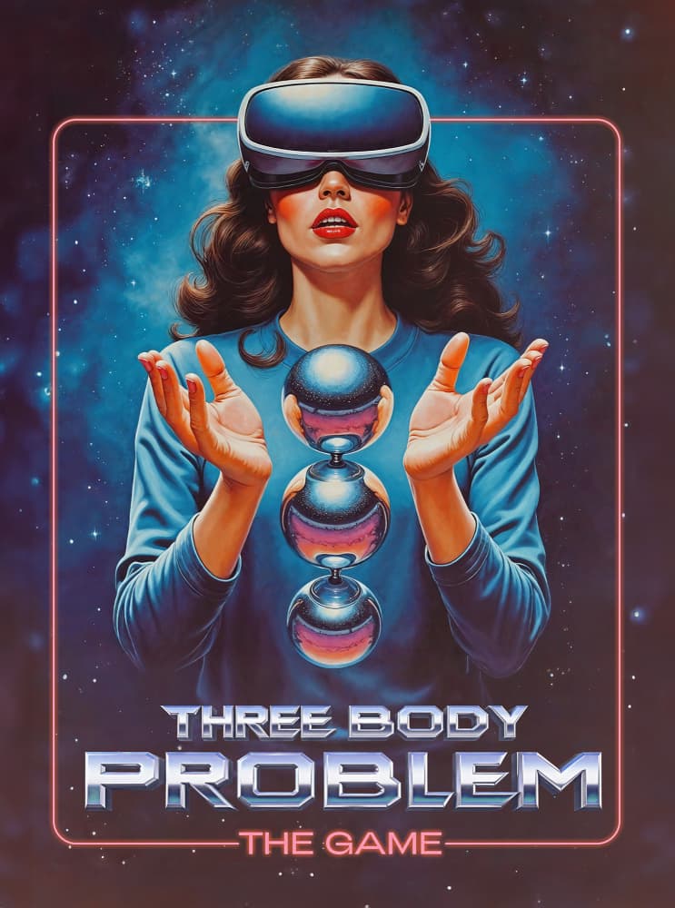 Retro VR Gaming Woman by Robert Farkas — canvas wall art