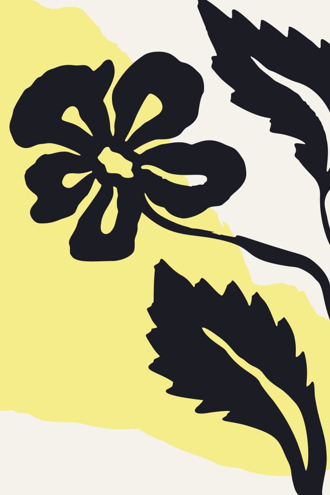 Black Floral Bloom by Anna Rose — canvas wall art