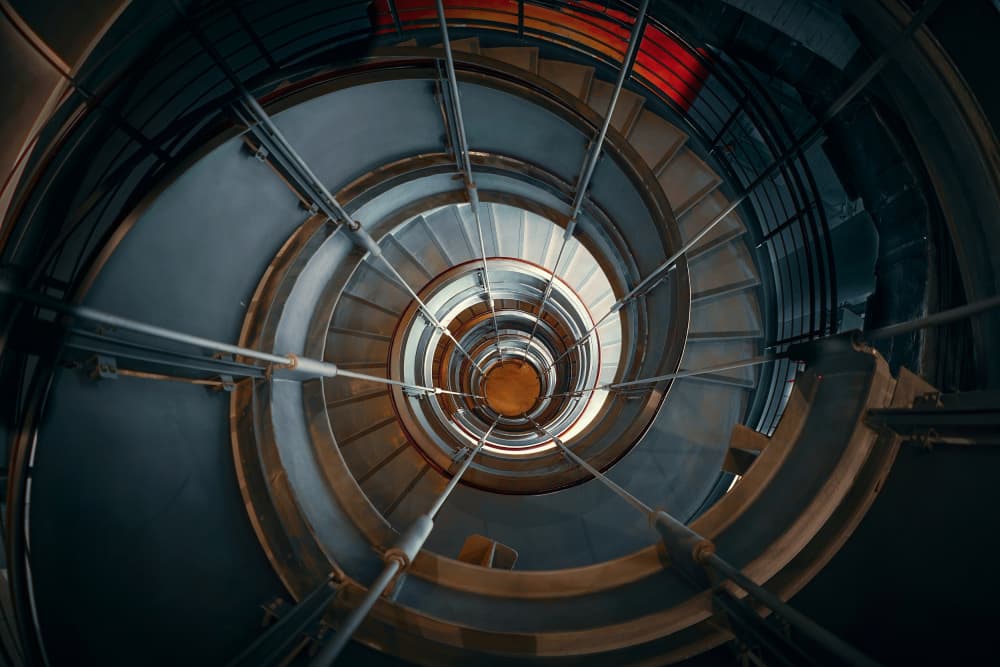 Endless Spiral Stairs by MingLun Tsai (蔡明倫) — canvas wall art