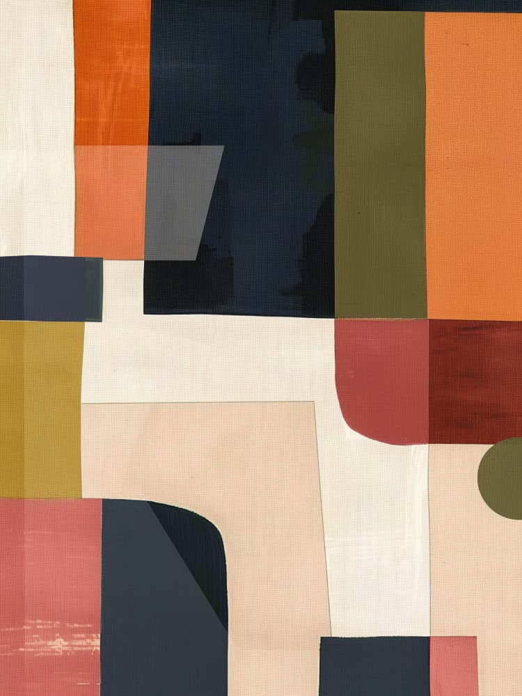 Abstract Color Blocks by Nadjaa — canvas wall art