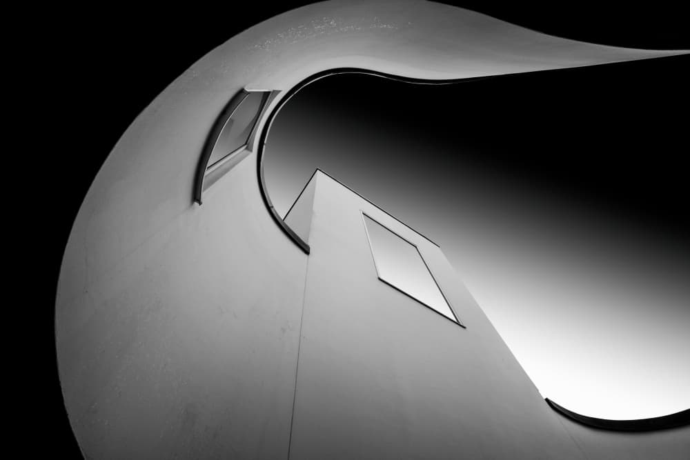 Curved Architecture Abstract by Roland Weber — canvas wall art