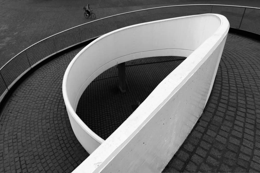 Curved Ramp Cyclist by Luc Vangindertael (laGrange) — canvas wall art