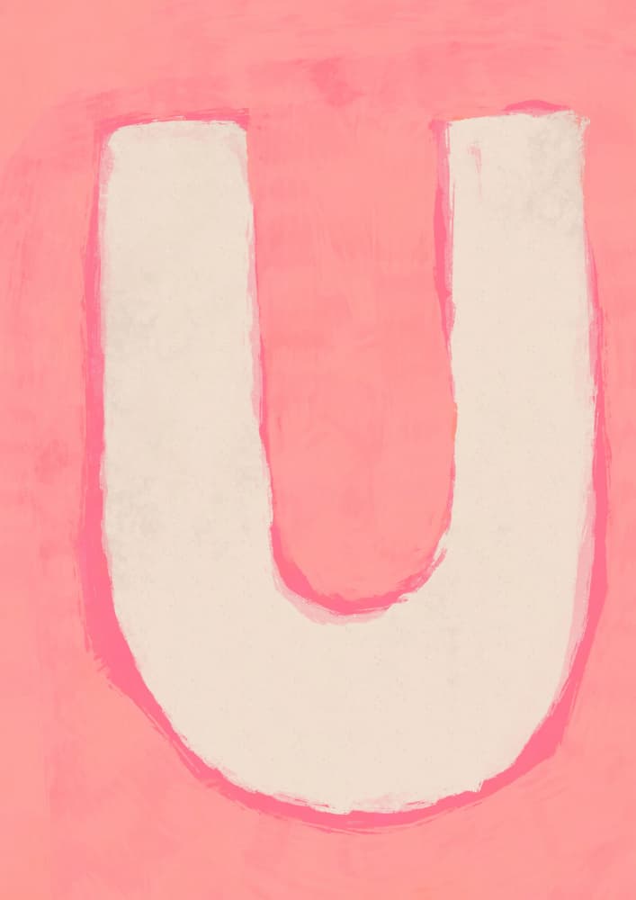 U(pink) by Treechild — canvas wall art