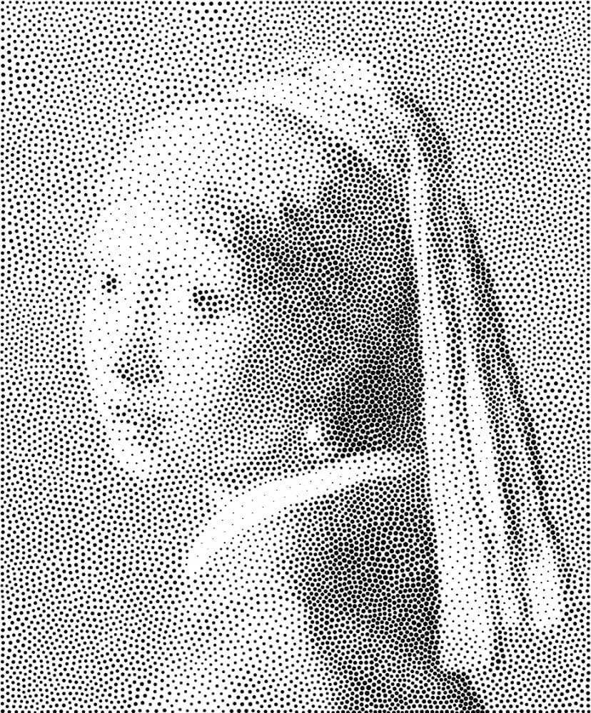 Dotted Pearl Portrait by Marja van den Hurk — canvas wall art