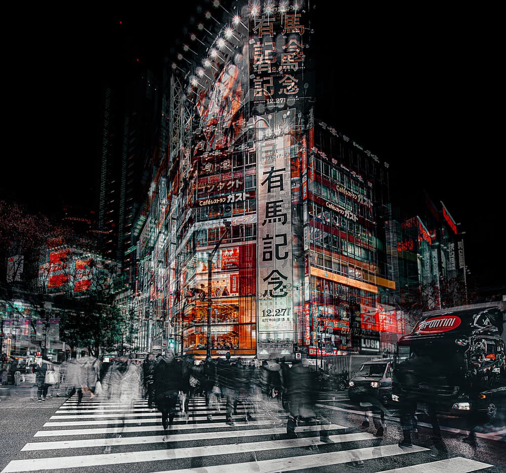 Tokyo Night Motion by Carmine Chiriacò — canvas wall art