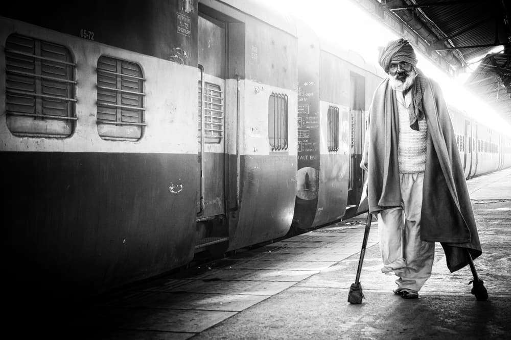 Old Man Train Journey by Thomas Siegel — canvas wall art