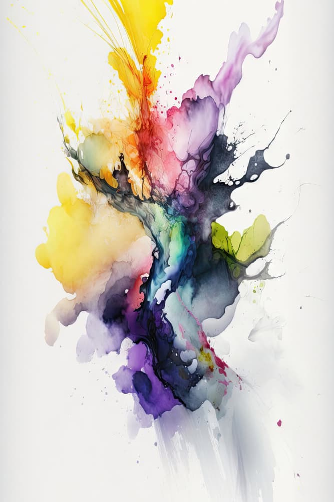 Vibrant Watercolor Burst by Mauro — canvas wall art
