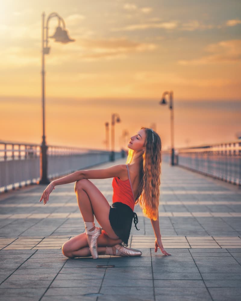 Graceful Pier Sunset by Vasil Nanev — canvas wall art