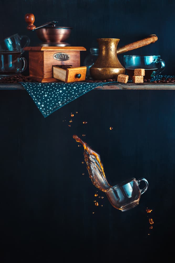 Dynamic Coffee Splash by Dina Belenko — canvas wall art