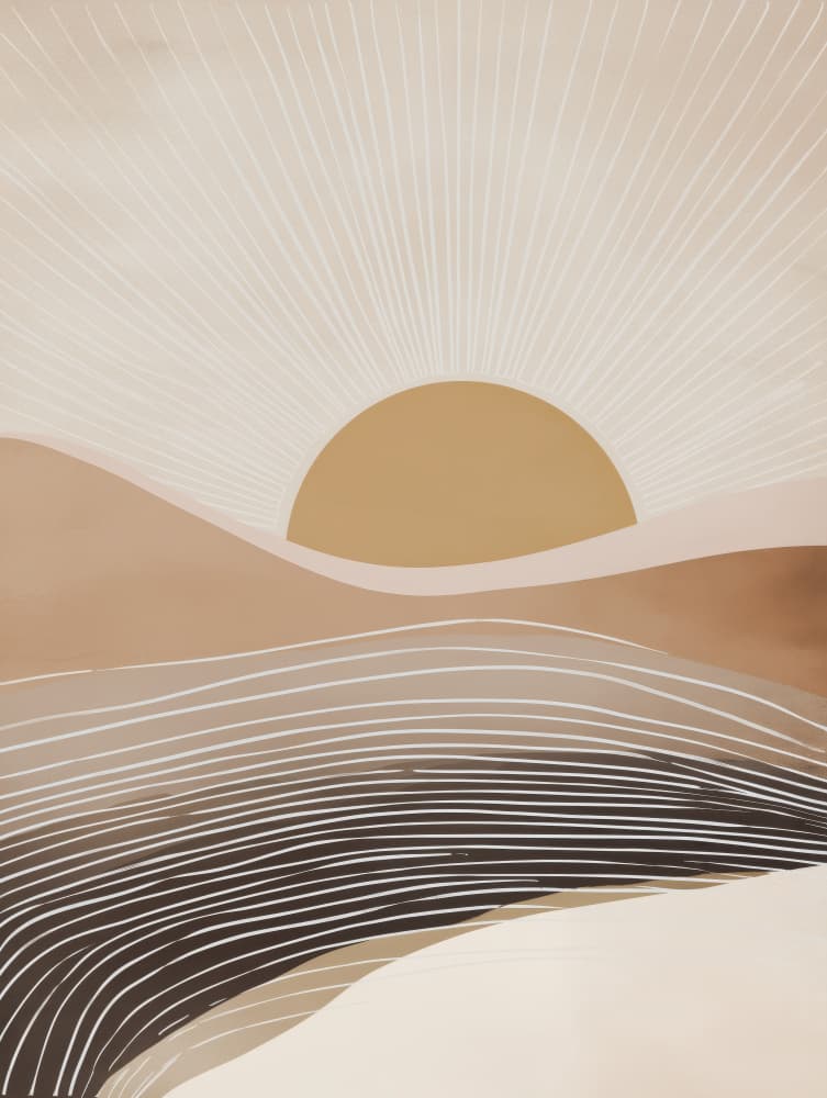 Abstract Desert Sun by Imaginative — canvas wall art