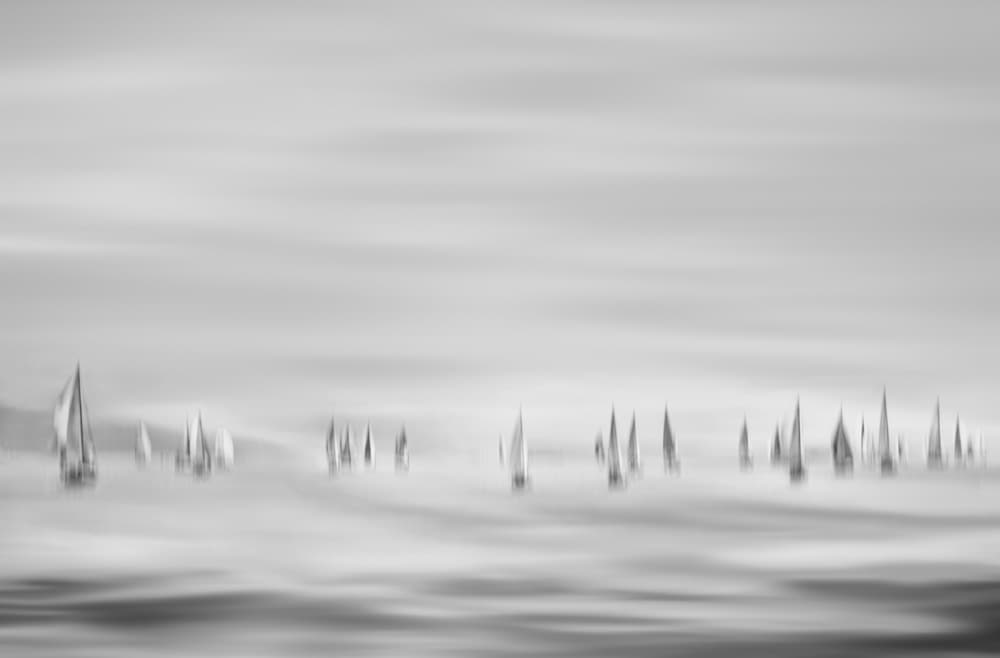 Serene Sailing Regatta by Tamara Brnelić — canvas wall art