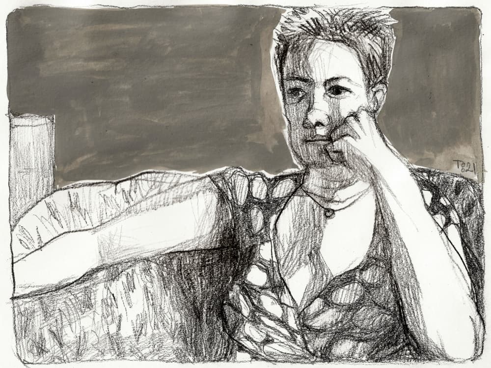 Pensive Woman Portrait by Tore Bahnson — canvas wall art