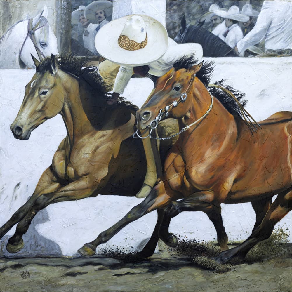 Galloping Charros by Eduardo JIMÉNEZ AGUIRRE — canvas wall art