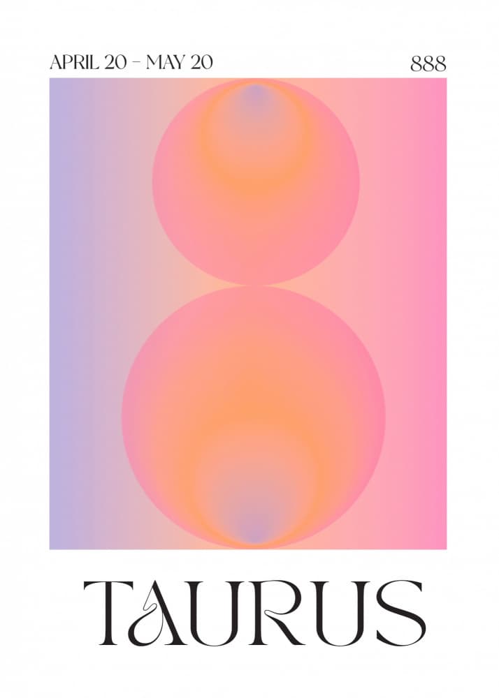 Celestial Taurus Glow by Valeria Castillo — canvas wall art