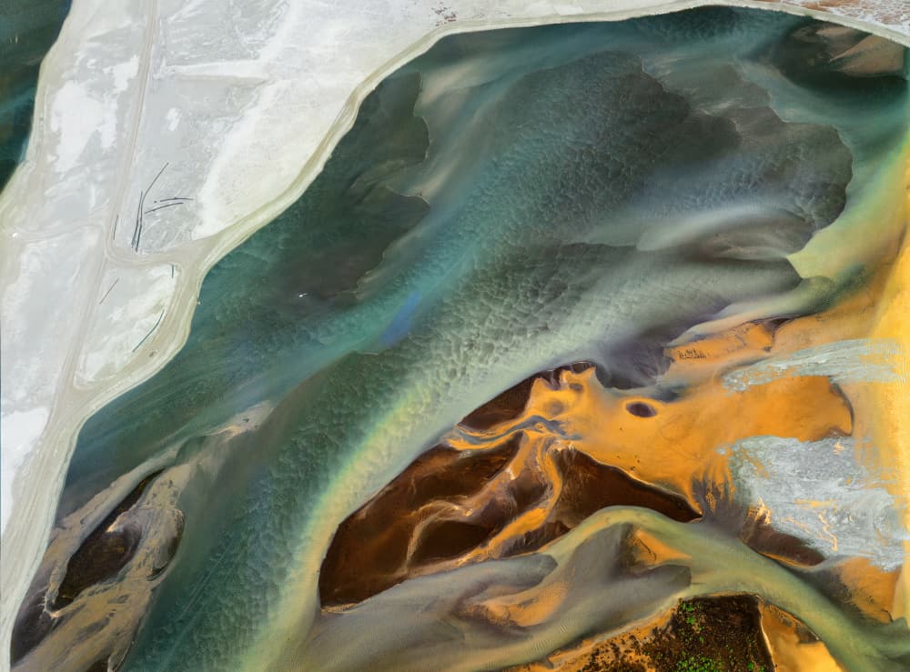 Vibrant Earth River Patterns by Shenshen Dou — canvas wall art