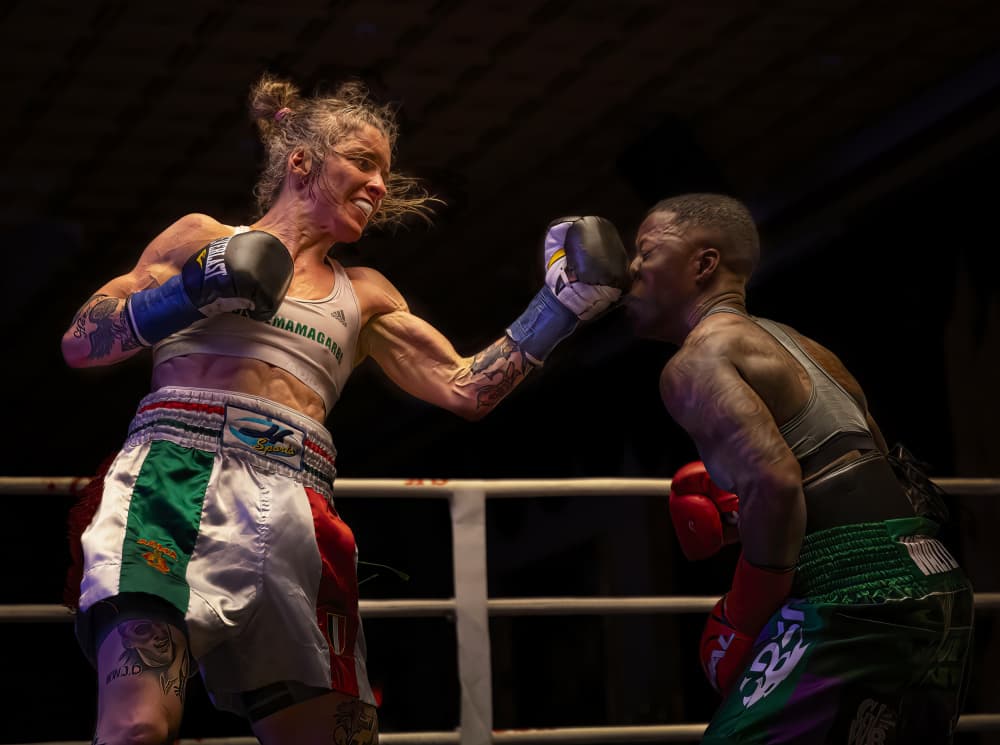 Intense Boxing Action by Molly Fu APA — canvas wall art