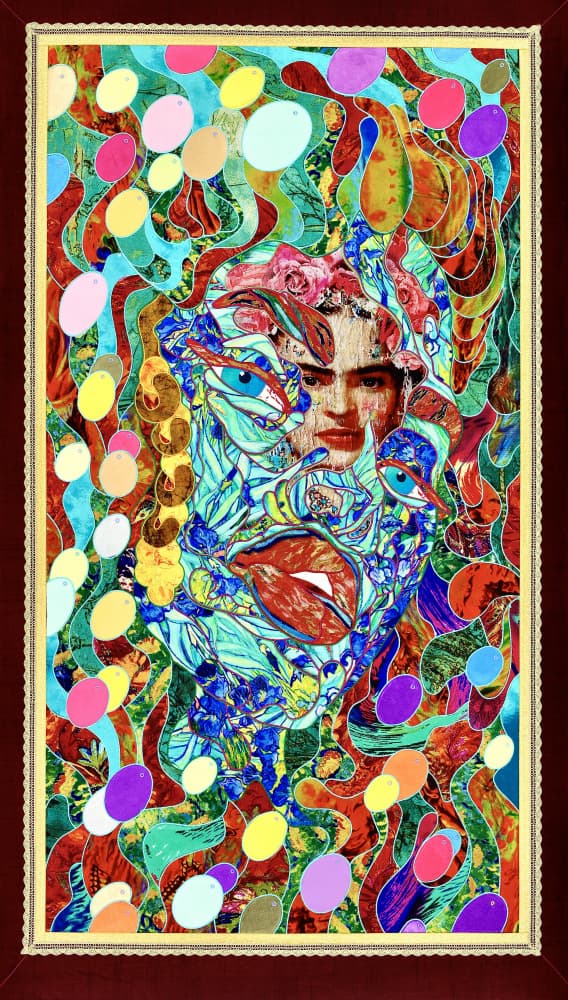 Vibrant Mosaic Portrait by Kostyantin Malginov — canvas wall art