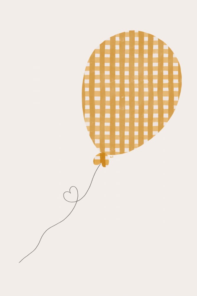 Vichy Balloon by Menina Lisboa — canvas wall art