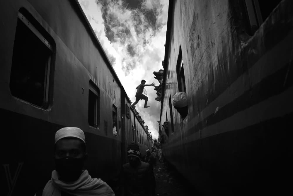Urban Train Leap by MD MAHABUB HOSSAIN KHAN — canvas wall art