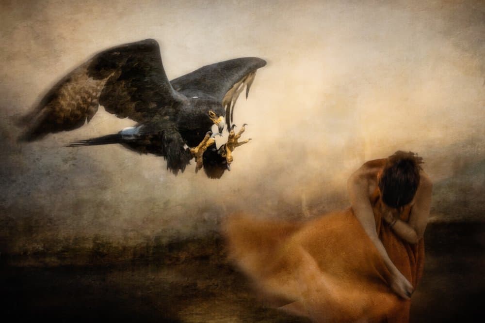 Dramatic Mythic Struggle by Charlaine Gerber — canvas wall art
