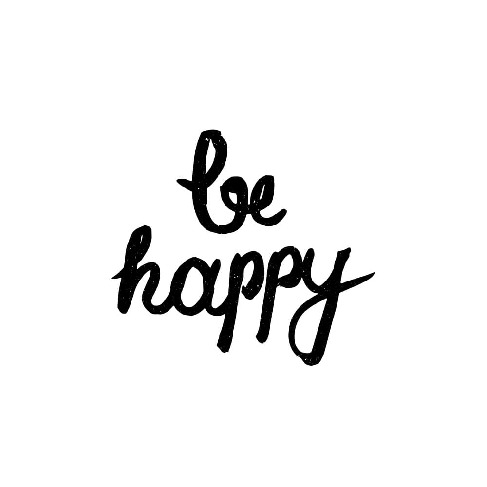 Be Happy Quote by Marika Barsrsind — canvas wall art