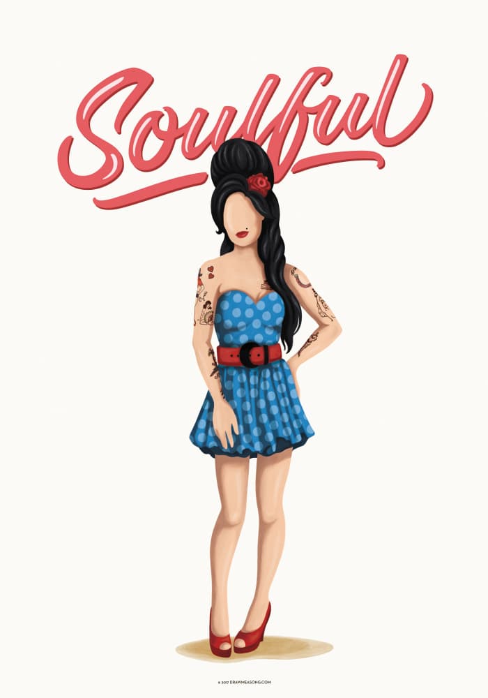 Soulful Retro Woman by Nour Tohme — canvas wall art