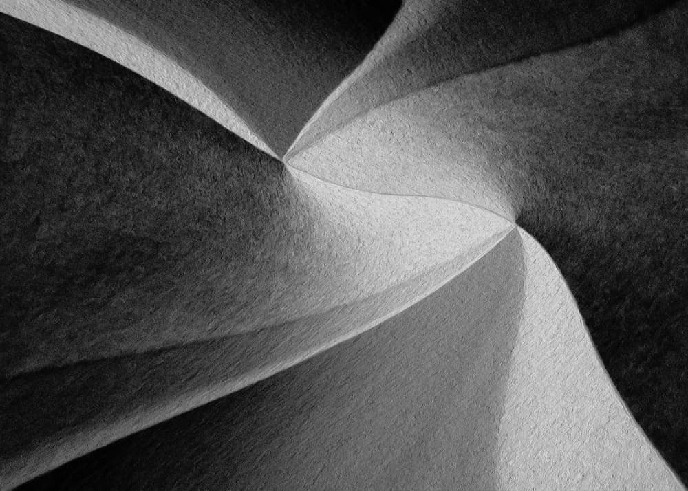 Elegant Monochrome Swirl by Jutta Kerber — canvas wall art