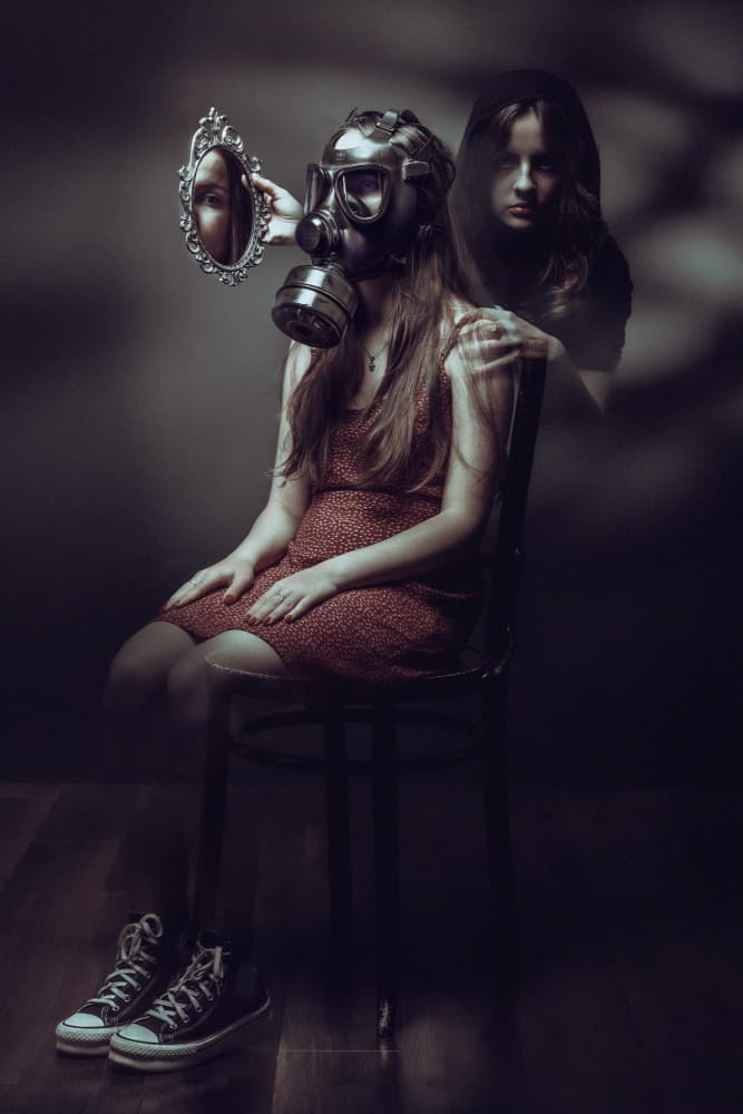 Mysterious Masked Woman by Robert Girmencea — canvas wall art