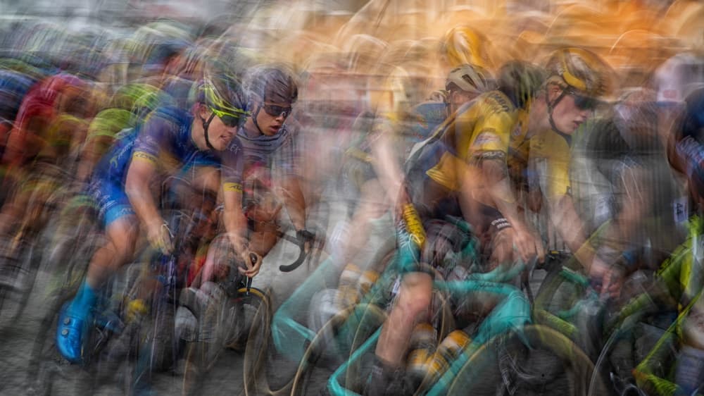 Peloton in Motion by Milan Malovrh — canvas wall art