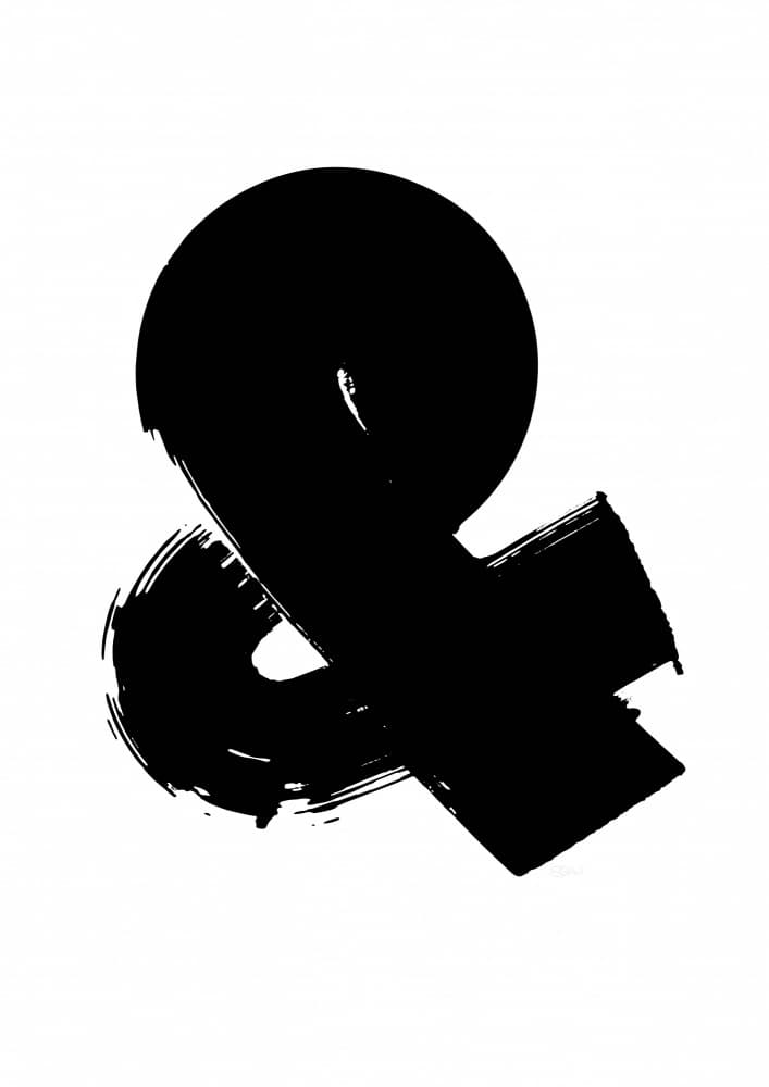 Bold Black Ampersand by Sofie Björkgren-Näse — canvas wall art