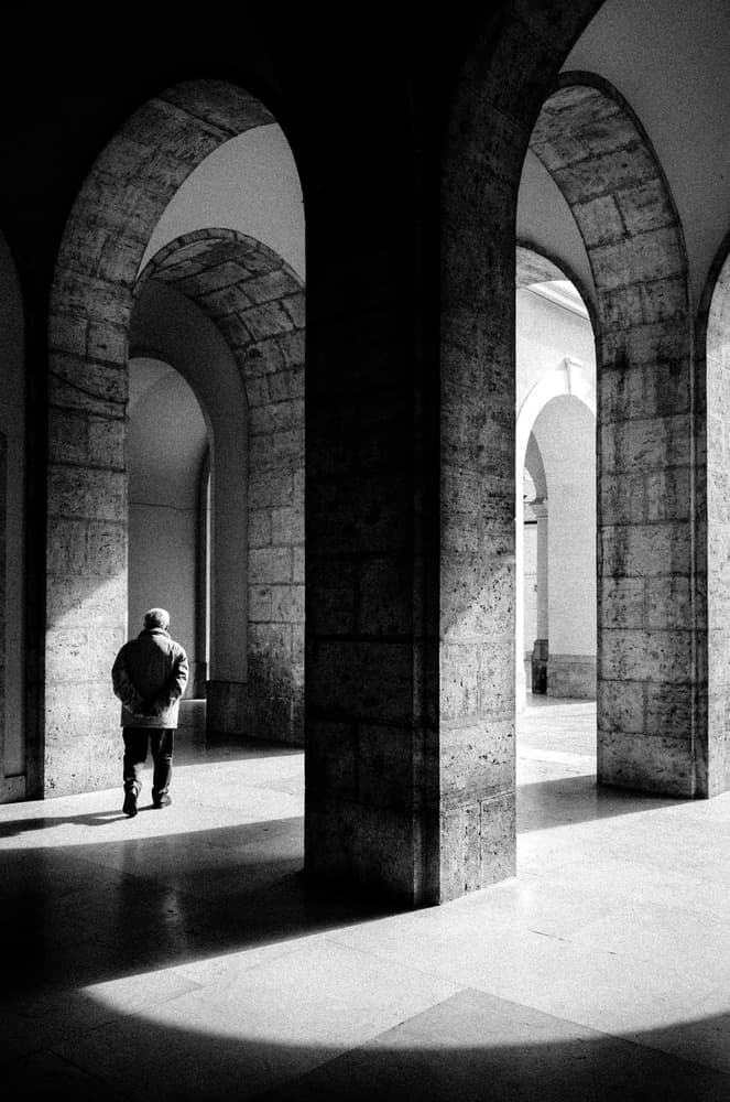 Solitary Man Arches Light by Riccardo Lucidi — canvas wall art
