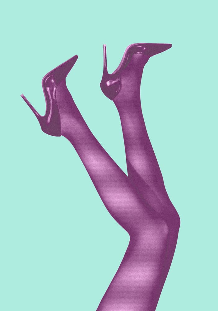 Fashionable Purple Heels by Pictufy Studio III — canvas wall art