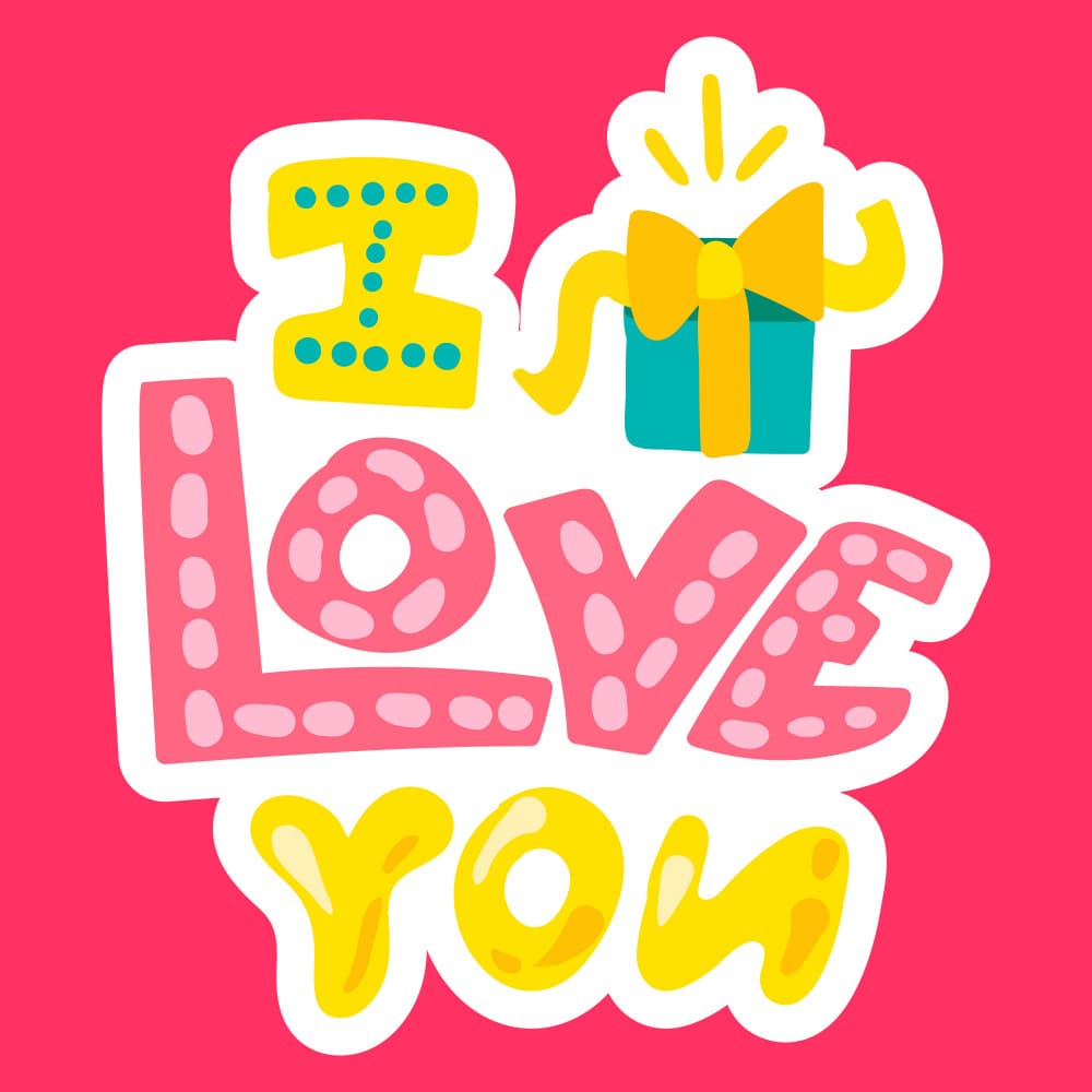 Bright Love You Gift by Marika Barsrsind — canvas wall art