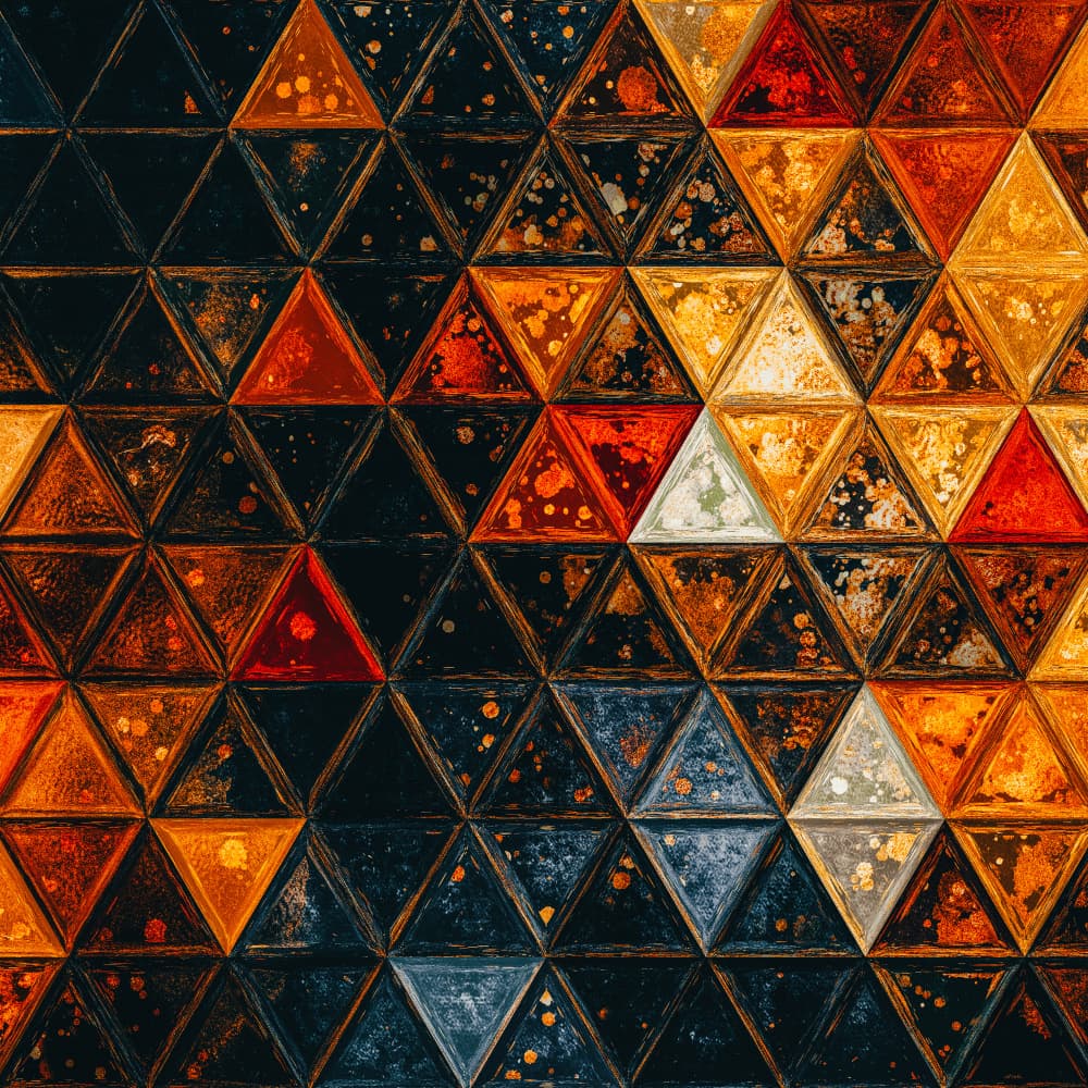 Textured Geometric Triangles by Justyna Jaszke — canvas wall art