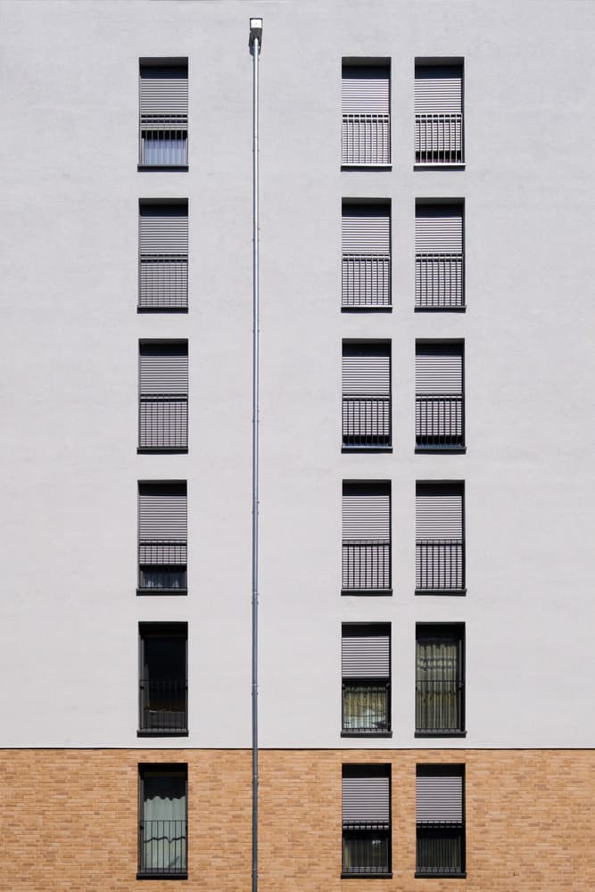 Modern Building Symmetry by Rolf Endermann — canvas wall art