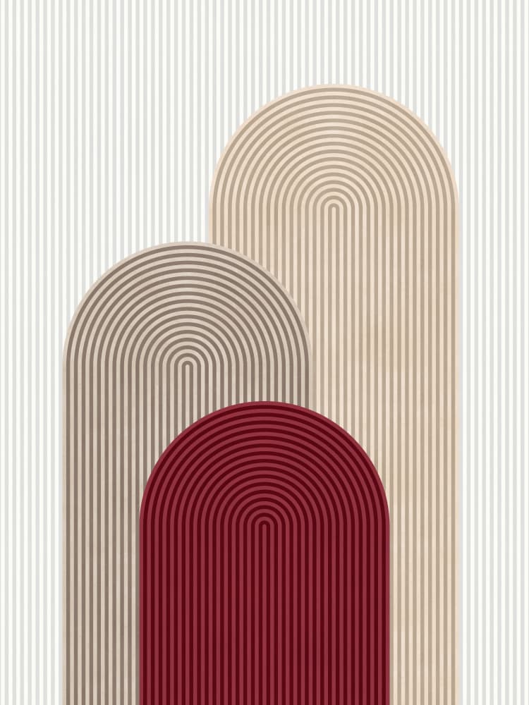 Abstract Arched Forms by Vitor Costa — canvas wall art