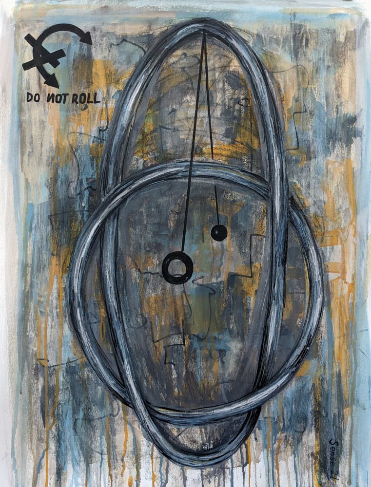Do Not Roll Abstract by Lena Kolambet — canvas wall art