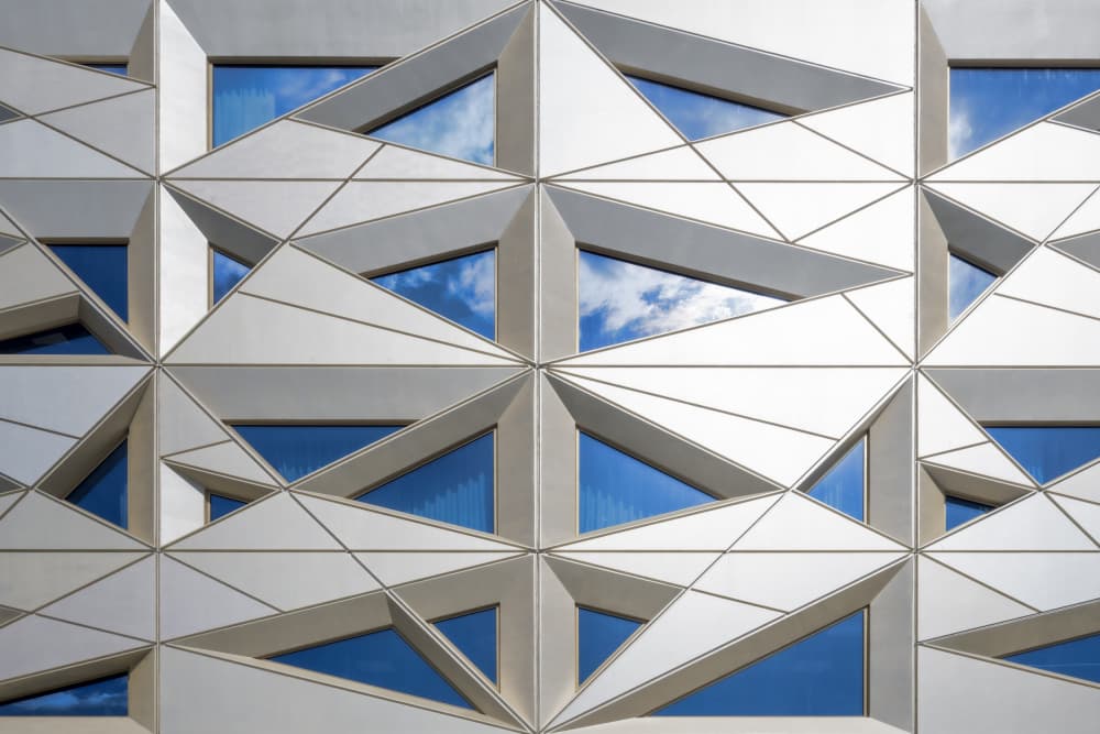 Geometric Sky Reflections by Linda Wride — canvas wall art
