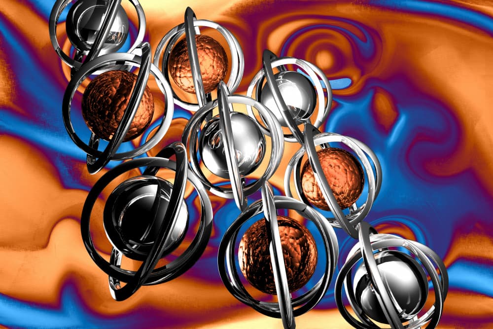 Spheres And Rings by Rafal Kulik — canvas wall art