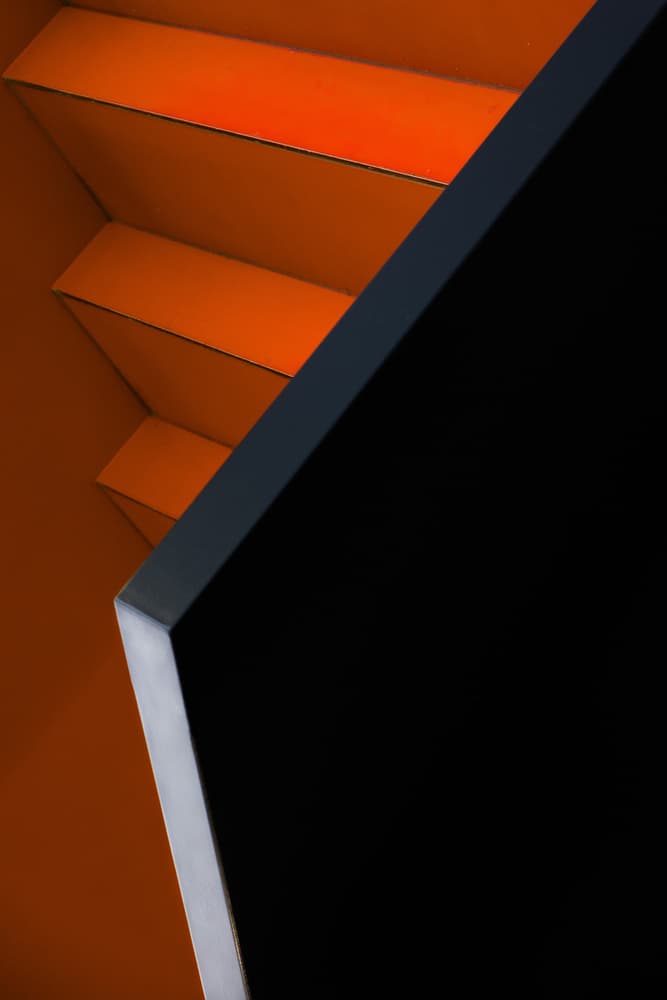 Modern Orange Steps by Rolf Endermann — canvas wall art