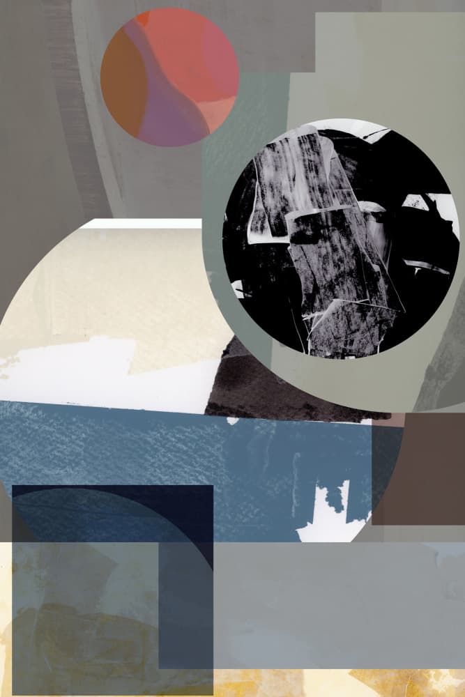 Layered Geometric Forms by cartissi — canvas wall art